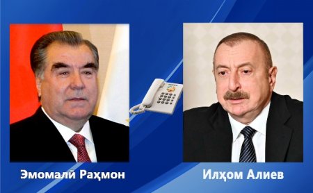 Суҳбати телефонӣ бо Президенти Ҷумҳурии Озарбойҷон Илҳом Алиев